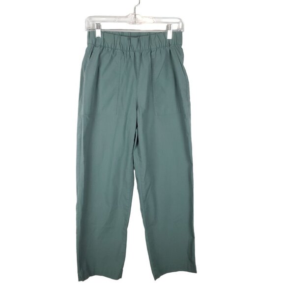 GAP High Rise Pull On Tec Pants Womens XS Olive Green Pockets Elastic Waist - Picture 1 of 13